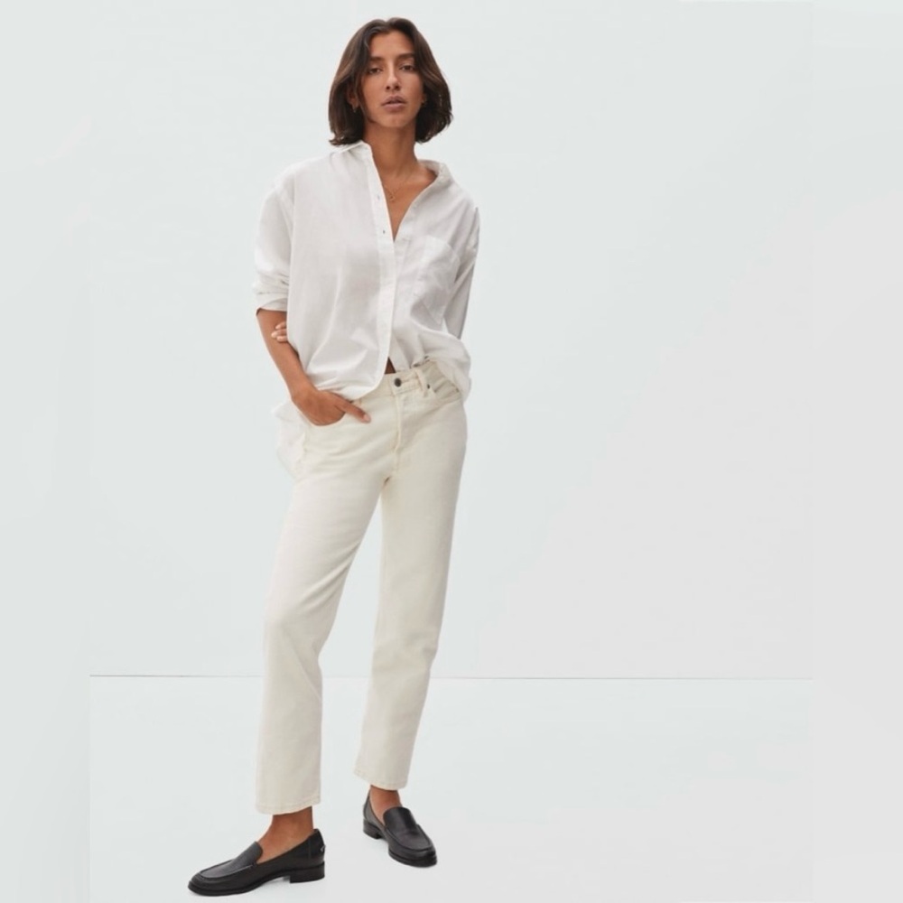 Everlane Women's Straight Leg Jeans - Cream